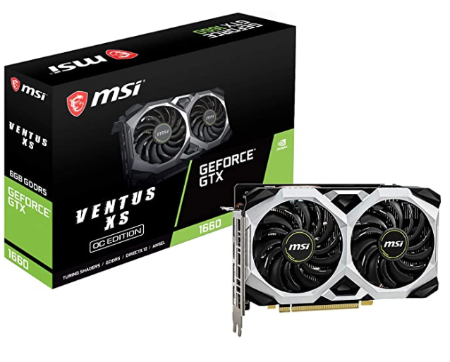 MSI Gaming GeForce GTX 1660 192-Bit HDMI/DP 6GB GDRR5 HDCP Support DirectX 12 Du...